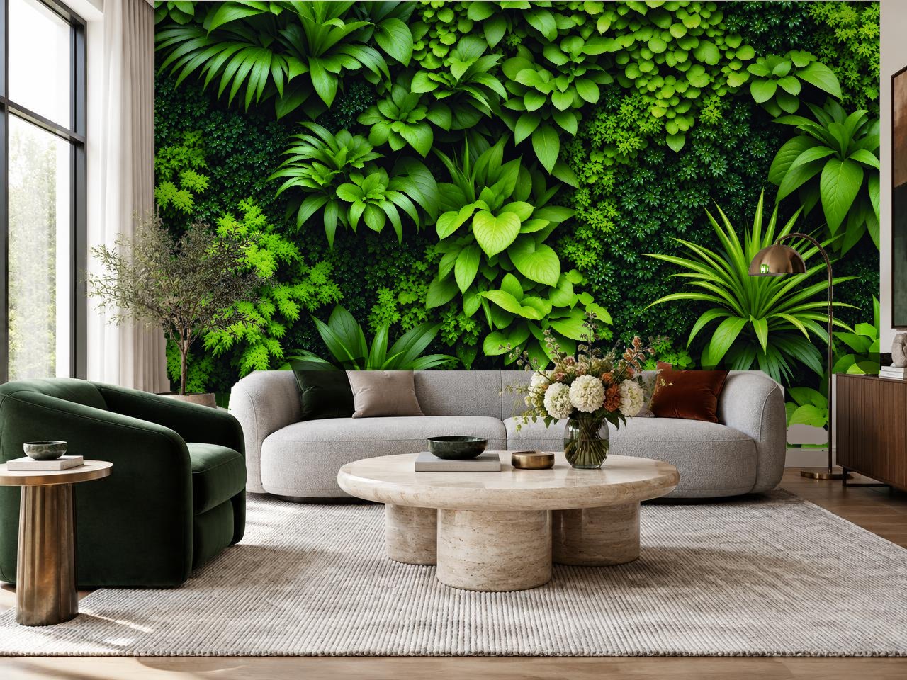 Tropical Canopy (sample) wallpaper in a room